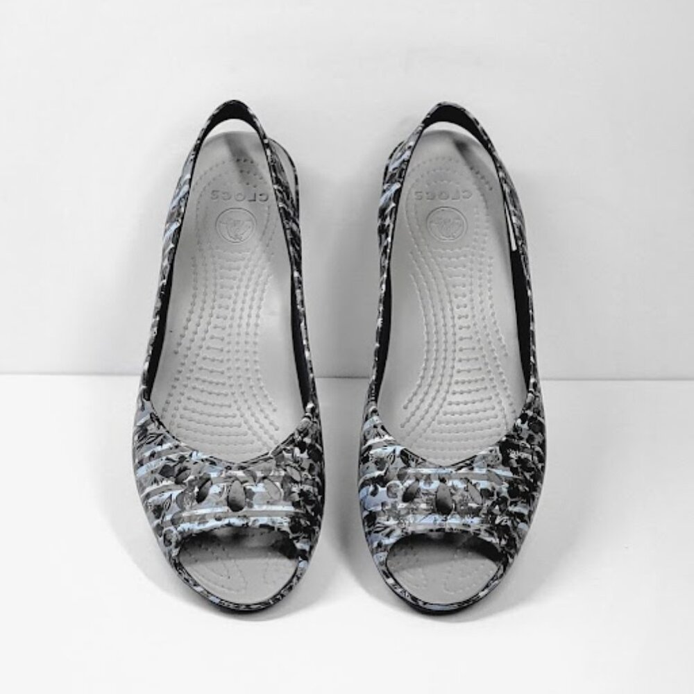 CROCS mabyn mini wedge sandals Sz 9 - Picture 2 of 8